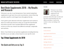 Tablet Screenshot of brainsupplementreviews.net